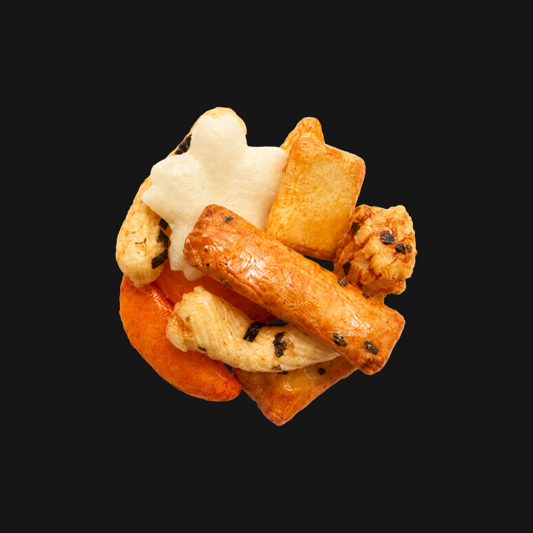 Samurai Mix — Spicy Soy Sauce Rice Crackers with Seaweed