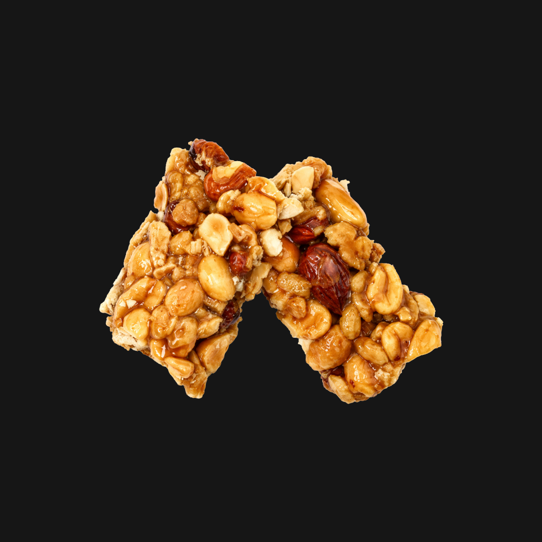 Almond Caramel Crunch Mini Bars — Crispy Almond & Honey Bars