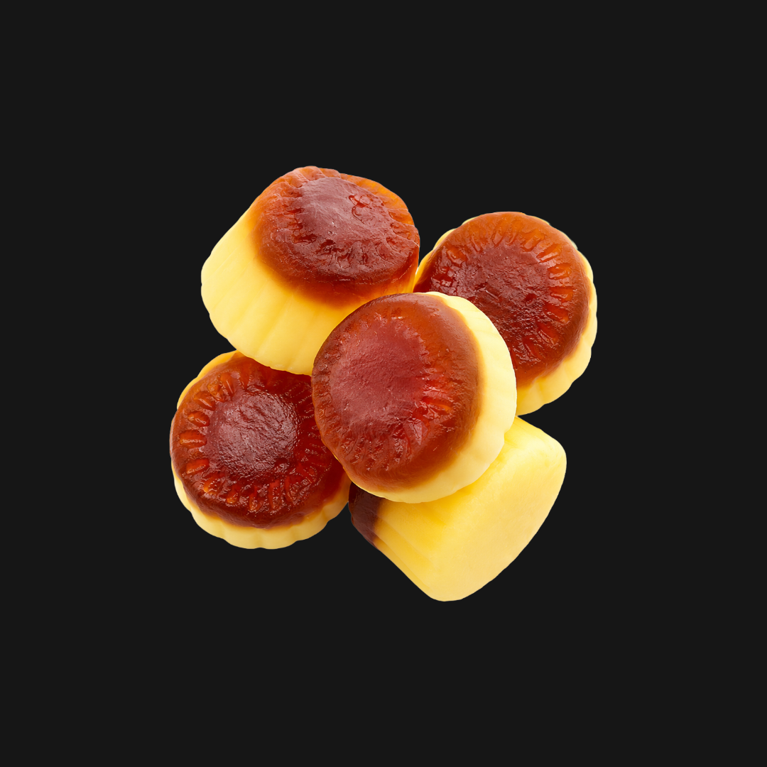 Gummy Crème Brûlée — Soft Dessert-Flavoured Gummy Candy