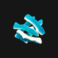 Blue Gummy Sharks — Soft Gummy Candy