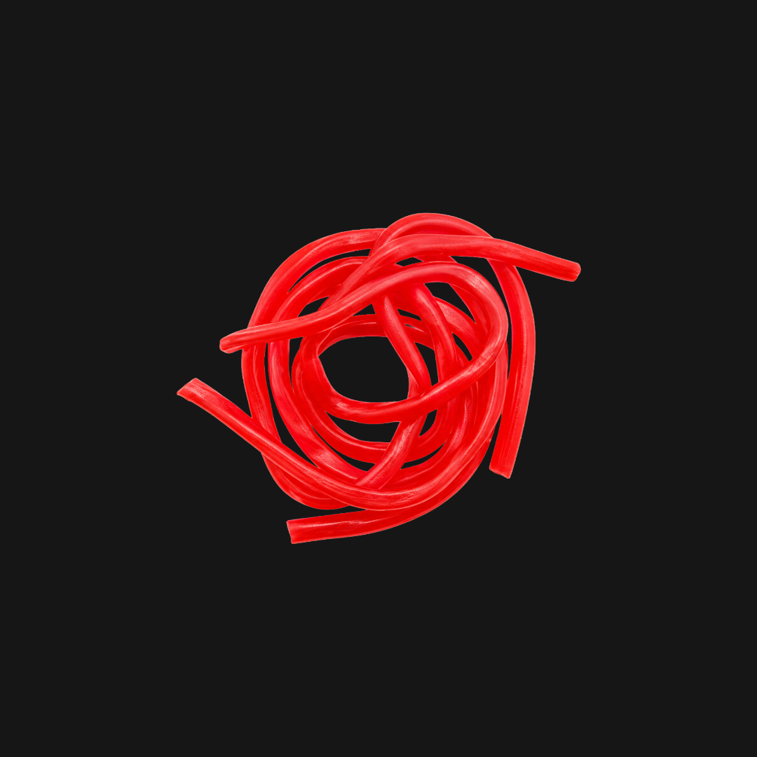 Dutch Strawberry Licorice Laces — Chewy Red Licorice Candy